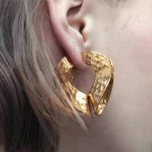 Zara Vintage Style Gold Irregular Earrings